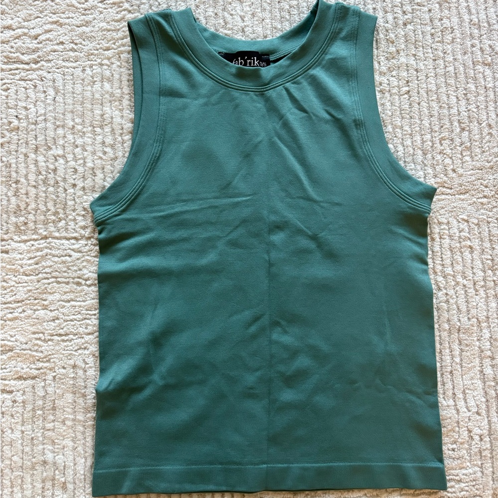 Women’s fabrik One size soft high neck tank top— OS— turquoise/green